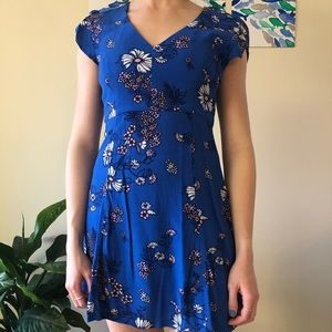 Royal Blue Floral Dress